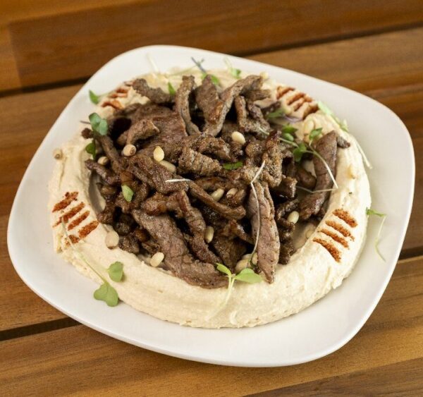 Hummus with Beef Shawarma